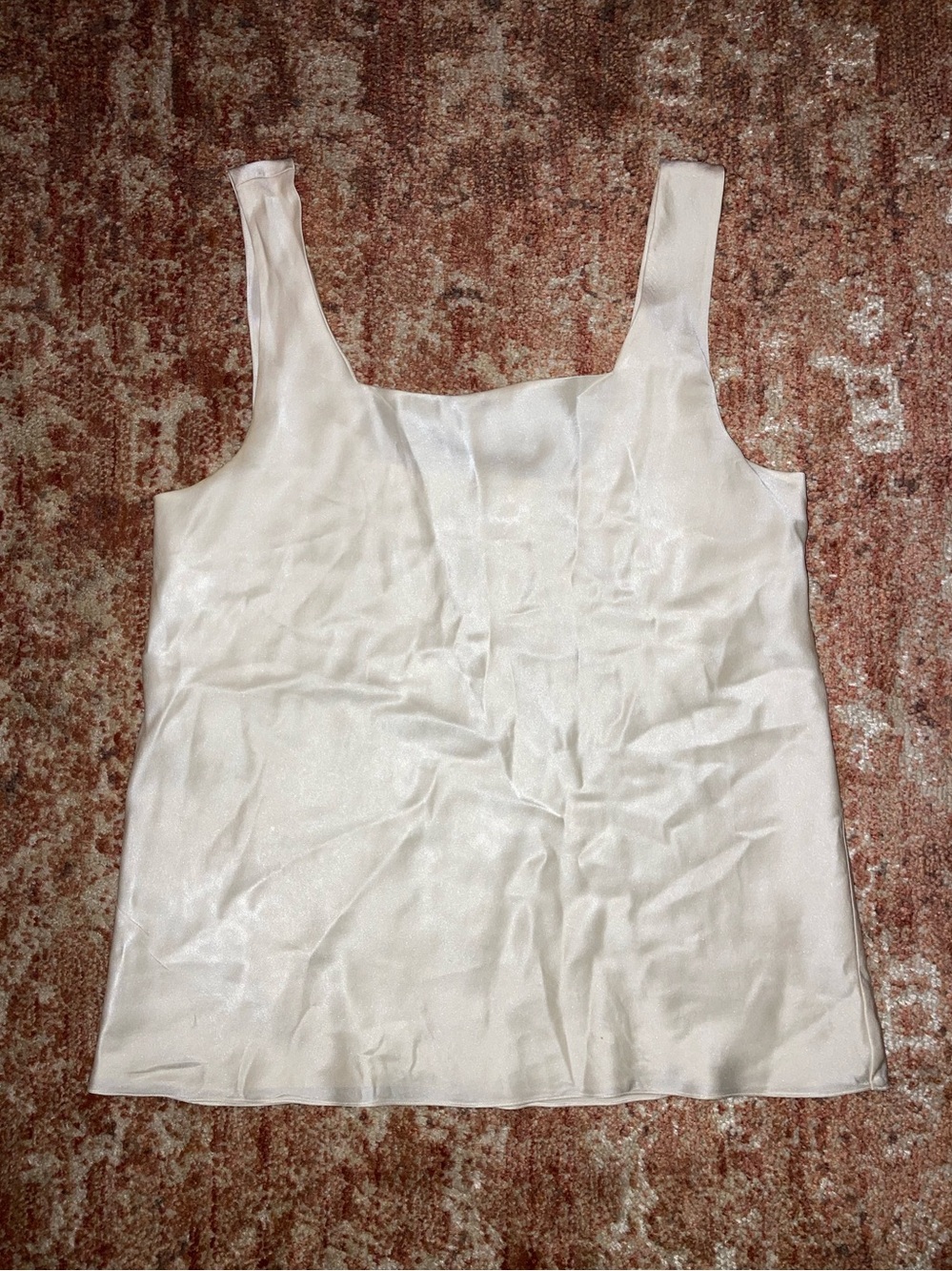 White Silk Tank Top